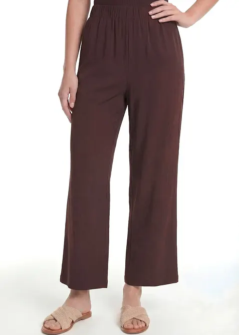 Jersey-Hose aus Viskose-Mix in braun von vorne - bonprix