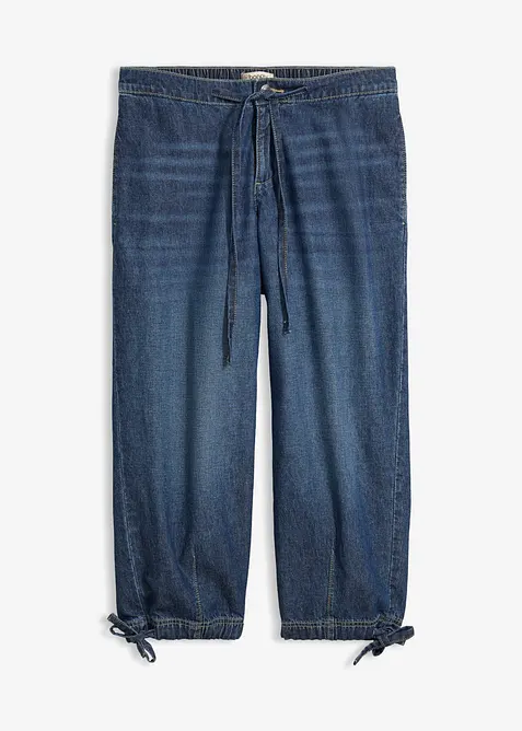 7/8-Jeans Mid Waist, cropped in blau von vorne - bonprix