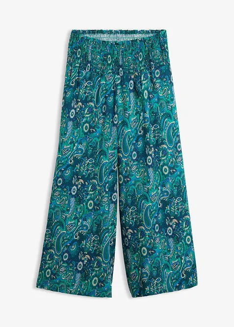 Palazzo-Hose aus fließender Viskose in grün von vorne - bonprix