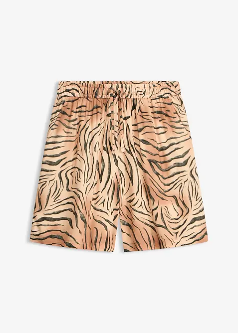 Bermuda aus softem Viskose-Mix in beige von vorne - bonprix