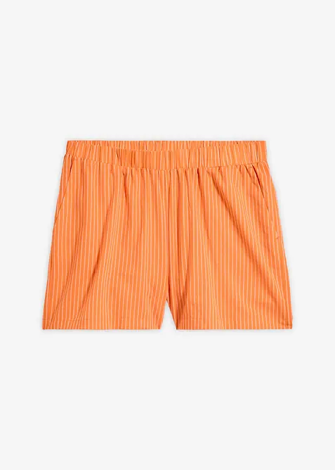 Schlupf-Shorts aus reiner Bio-Baumwolle in orange von vorne - bonprix