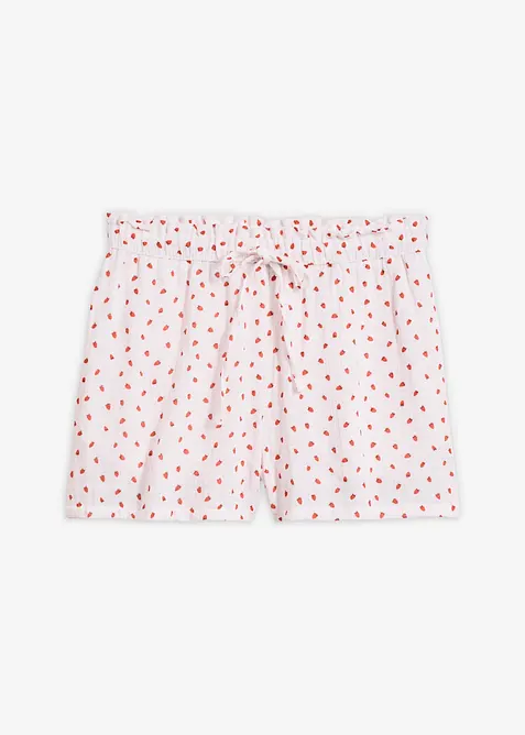 Schlupf-Shorts aus luftigem Musselin in weiß von vorne - bonprix