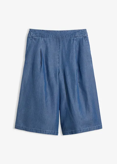 Bermuda aus weichem Lyocell in blau von vorne - bonprix