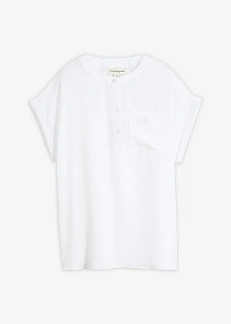 Blusenshirt in weiß von vorne - bonprix