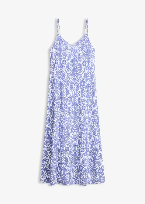 Strandkleid aus fließendem Viskose-Mix in weiß von vorne - bonprix