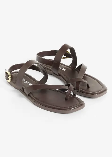 Zehenstegsandalen in braun - bonprix