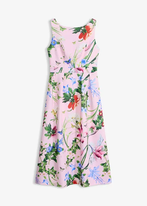 Midikleid in rosa von vorne - bonprix