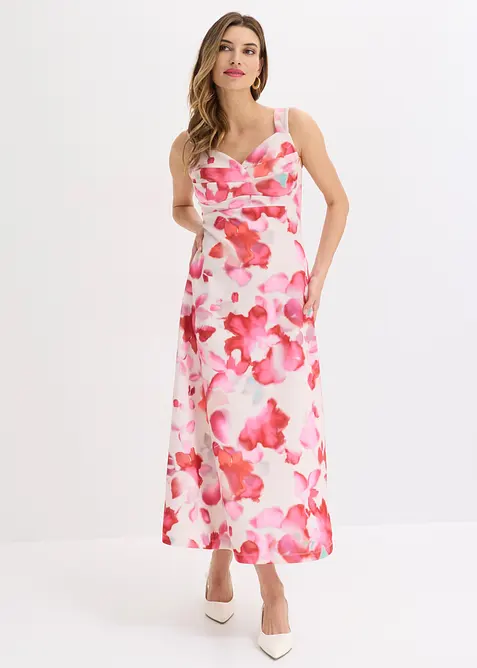 Trägerkleid in weiß von vorne (Totalaufnahme) - bonprix