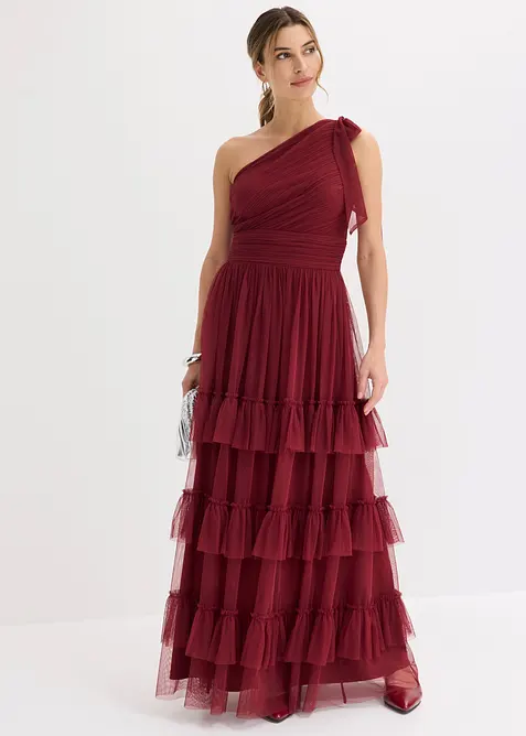 Abendkleid in rot im Look von vorne (Totalaufnahme) - bonprix
