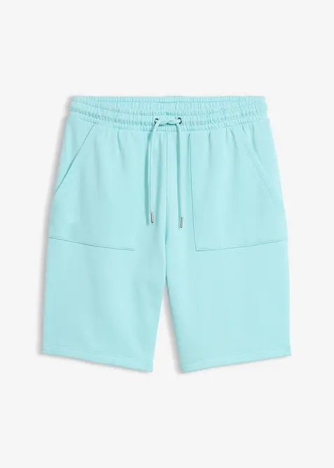 Sweat-Shorts aus Baumwoll-Mix in blau von vorne - bonprix