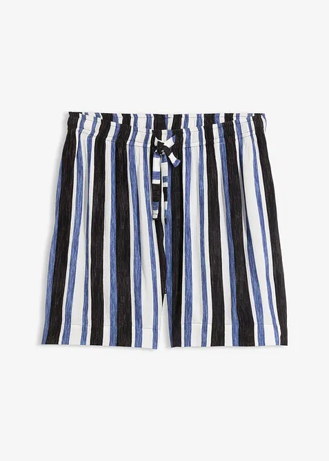 Schlupf-Shorts aus feiner Viskose in schwarz von vorne - bonprix
