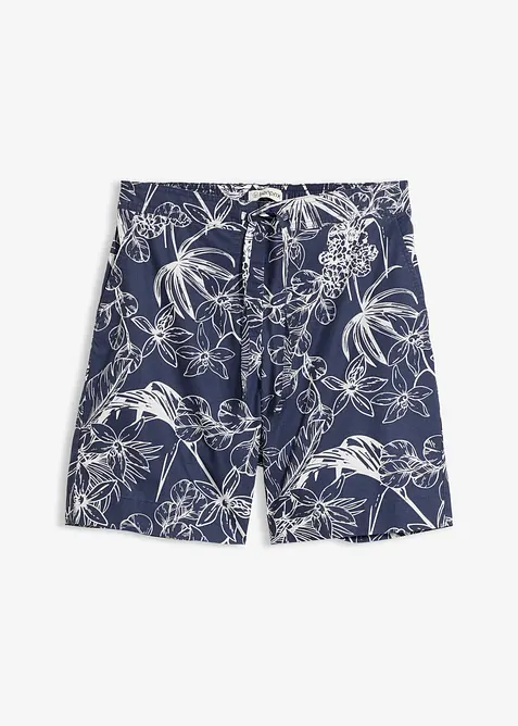 Shorts aus reiner Baumwolle in blau von vorne - bonprix