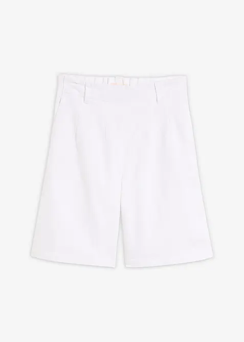 Twill-Shorts in weiß von vorne - bonprix