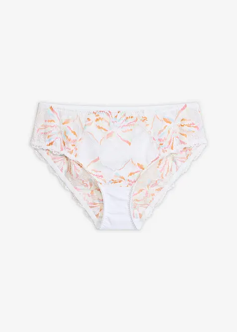 Maxislip mit zarter Spitze in weiß von vorne - bonprix