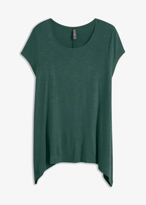Shirt aus elastischem Viskose-Mix in grün von vorne - bonprix