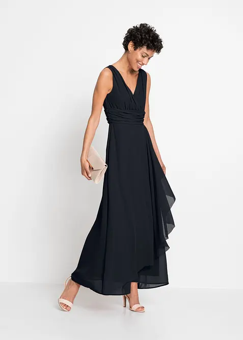 Maxikleid in schwarz im Look von vorne (Totalaufnahme) - bonprix