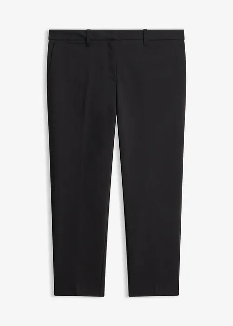 7/8-Hose aus Baumwoll-Stretch in schwarz von vorne - bonprix