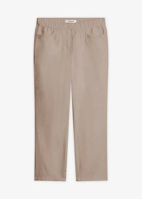 7/8 Schlupfhose mit Stretch in braun von vorne - bonprix