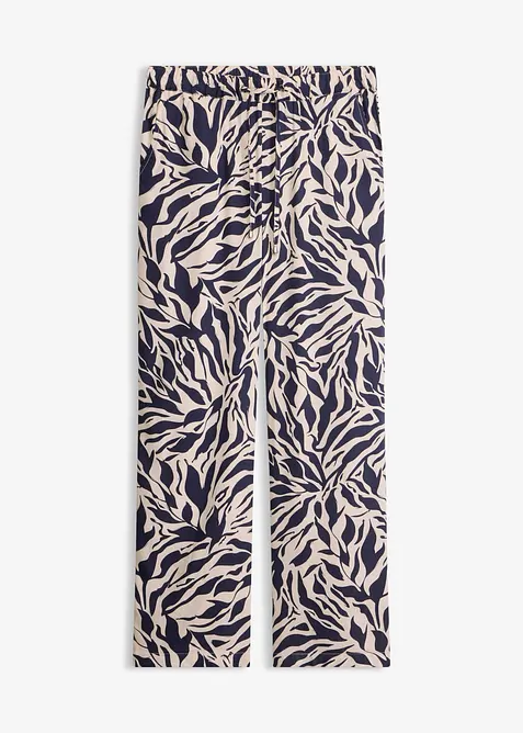 Schlupfhose aus fließender Viskose in blau von vorne - bonprix