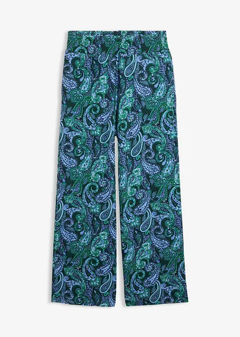 Jersey-Hose aus fließender Viskose in grün von vorne - bonprix