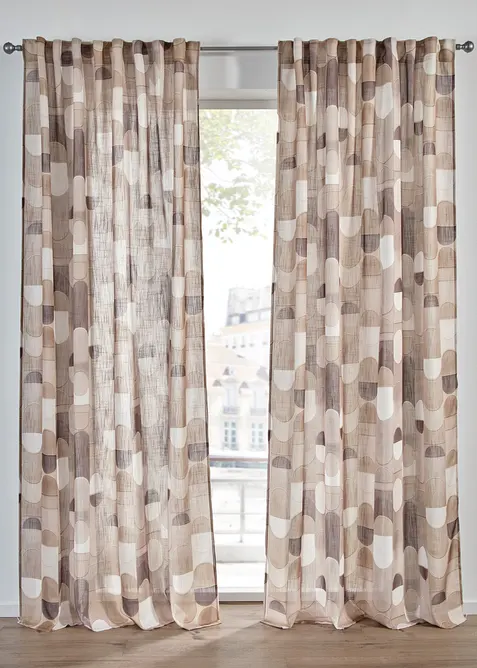 Vorhang mit recyceltem Polyester (1er Pack) in beige - bonprix