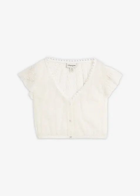 Dirndlbluse in weiß von vorne - bonprix