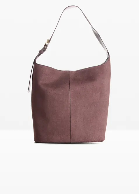 Beuteltasche mit Schnallendetail in braun von vorne - bonprix