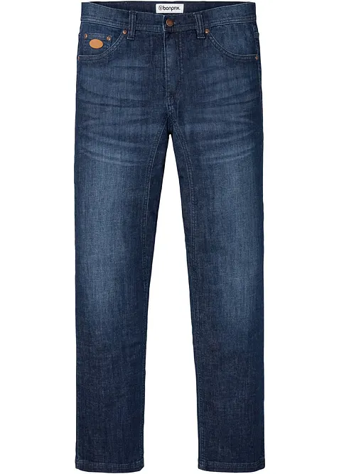 Classic-Fit-Jeans mit verstärktem Schritt, Tapered in blau von vorne - bonprix