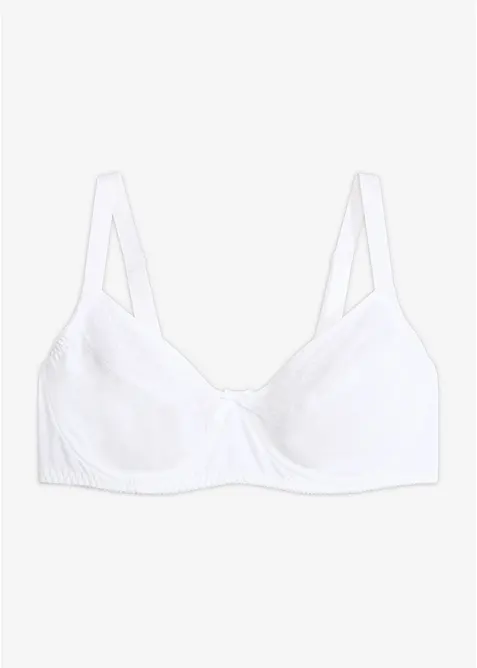 Minimizer-BH mit Mesh in weiß von vorne - bonprix