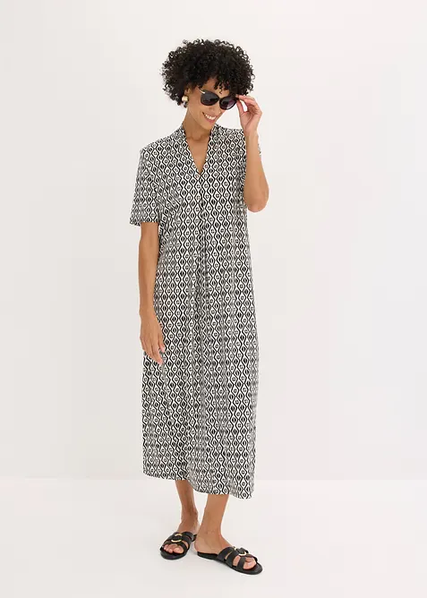 Shirtkleid in schwarz im Look von vorne (Totalaufnahme) - bonprix