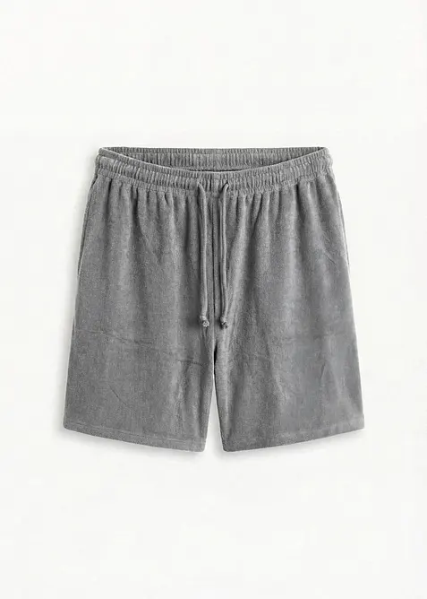Shorts aus Frottee in blau von vorne - bonprix