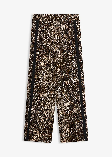 Jersey-Hose mit Satintape in schwarz von vorne - bonprix