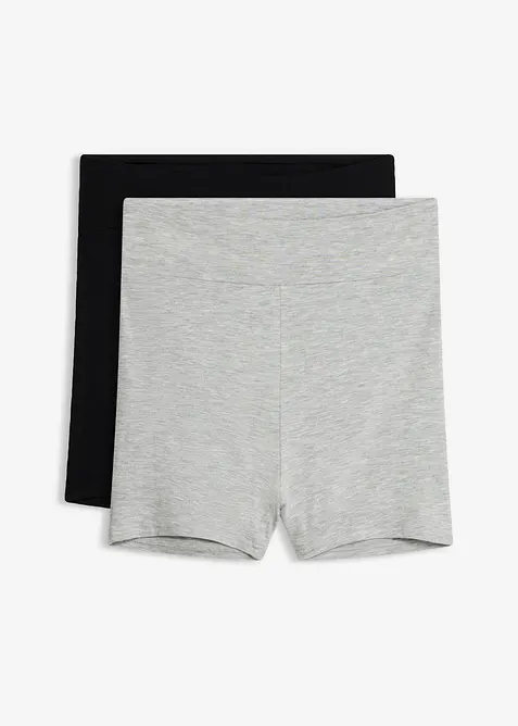 Highwaist Boxer aus Modal (3er Pack) in schwarz von vorne - bonprix