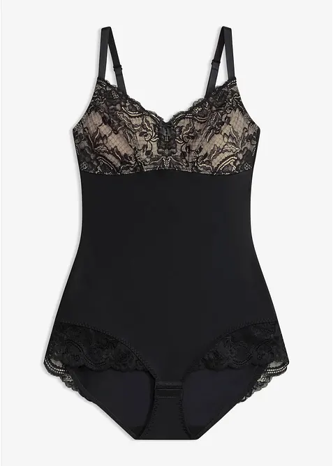 Light Shape Body mit Spitze in schwarz von vorne - bonprix