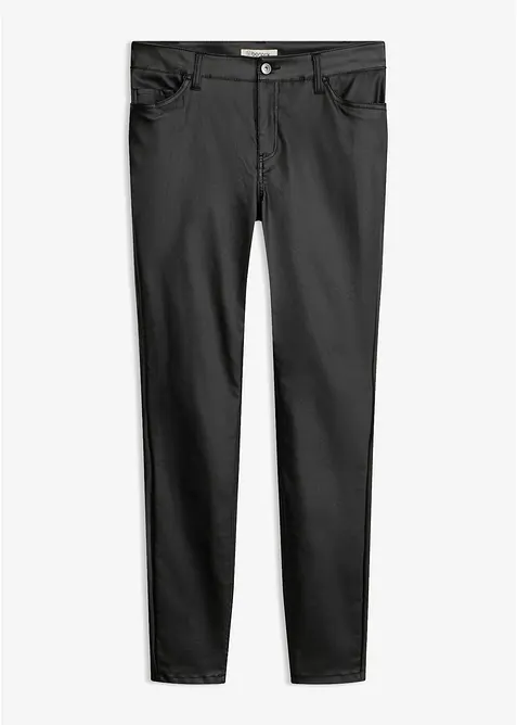 Stretch-Hose aus Viskose-Mix in schwarz von vorne - bonprix