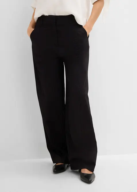 Twill Barrel-Hose in schwarz von vorne - bonprix