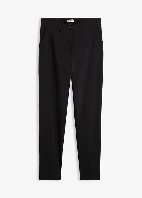 Bauchweg-Bengalin-Hose aus Viskose-Mix in schwarz von vorne - bonprix