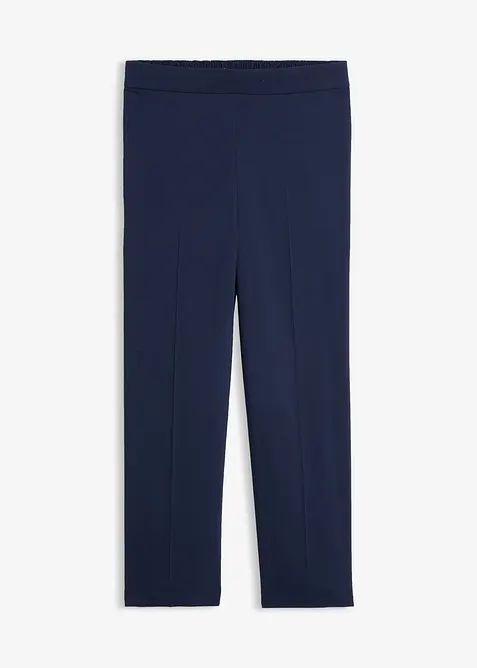 Verkürzte Bengalin-Hose aus Viskose-Mix in blau von vorne - bonprix