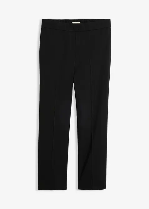 Verkürzte Bengalin-Hose aus Viskose-Mix in schwarz von vorne - bonprix