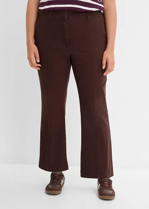 Twillhose aus Baumwoll-Mix in braun von vorne - bonprix