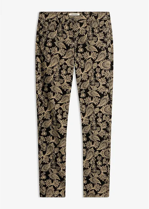 Stretch-Hose aus Baumwoll-Stretch in schwarz von vorne - bonprix
