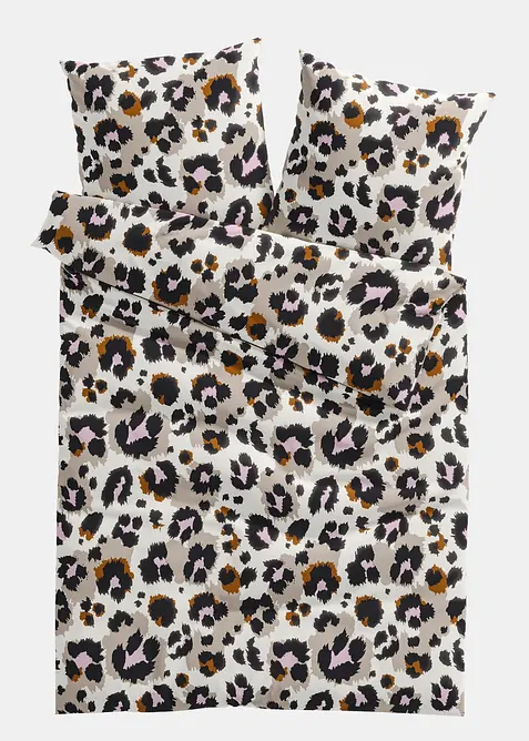 Linon-Bettwäsche in beige von vorne - bonprix