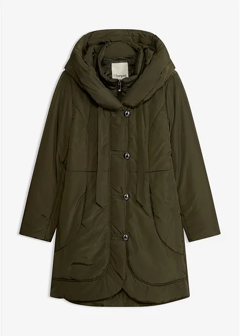 Kurzmantel in Loose Fit in grün von vorne - bonprix