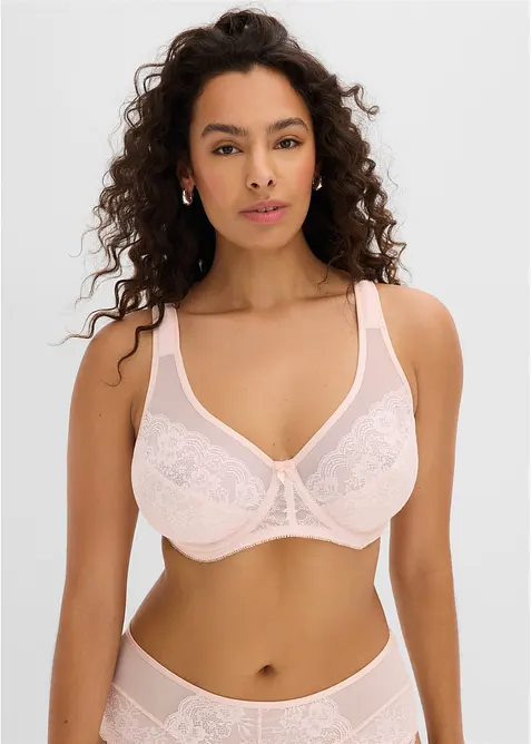 Minimizer-BH mit gepolsterten Trägern (2er Pack) in blau von vorne (im Anschnitt) - bonprix