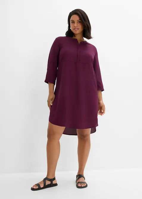 Oversize Blusenkleid in lila von vorne (Totalaufnahme) - bonprix