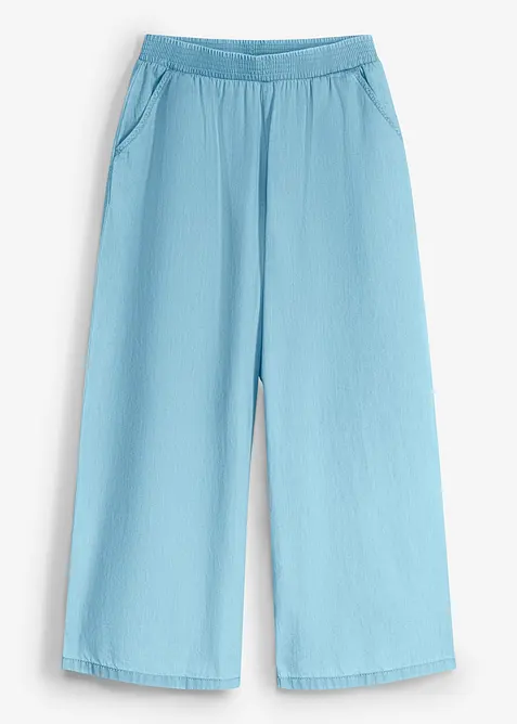 Culotte aus reiner Bio-Baumwolle mit Bequembund in blau von vorne - bonprix