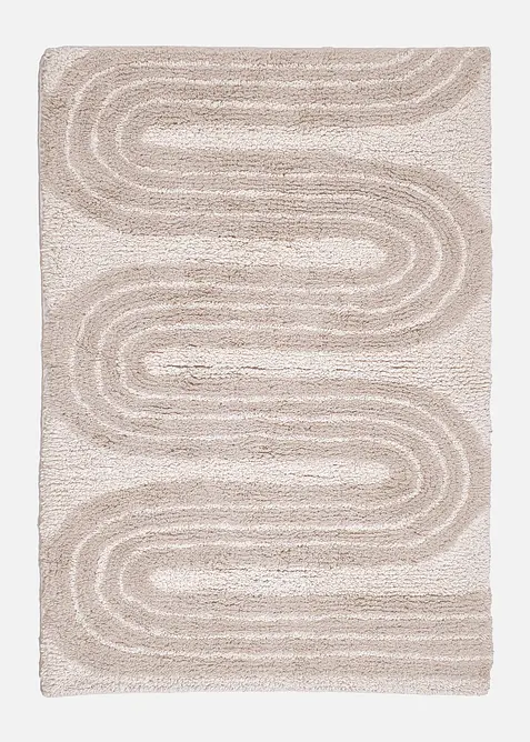 Baumwoll Badematte in grau - bonprix