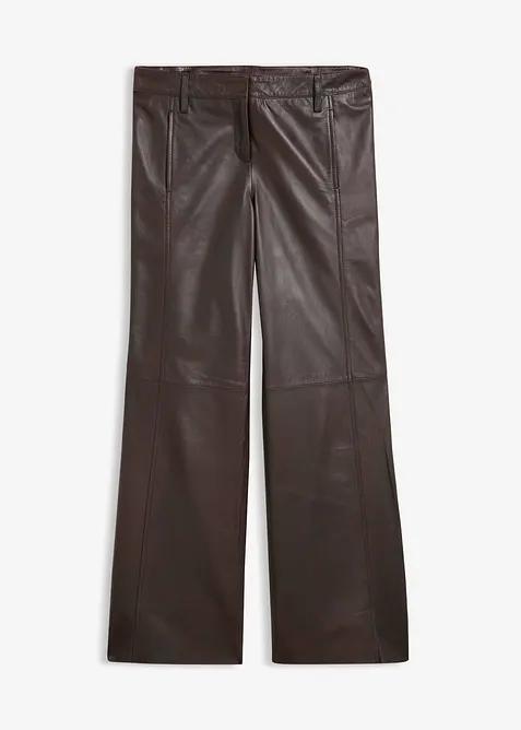 Lammnappa-Marlenehose in braun von vorne - bonprix