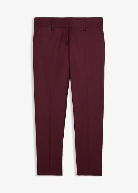 Schmale Hose mit weichem Wollanteil in rot von vorne - bonprix