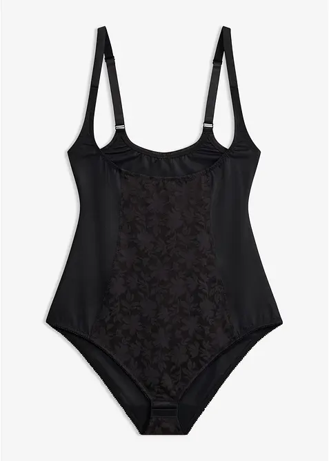 Strong Body Shaper mit Spitze in schwarz von vorne - bonprix